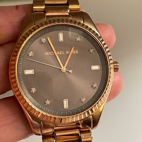 Michael Kors MK3227 Blake Brown Dial Rose Gold-tone Ladies Watch Quartz Analog - Picture 3 of 8